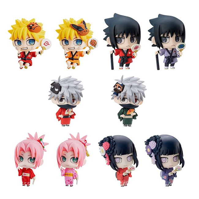 Set Figuras Megahouse Naruto Shippuden Petit Chara Land 10th Anniversary Hover Image