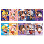 Set Figuras Con Postales Megahouse Naruto Shippuden Petit Chara Land 10th Anniversary