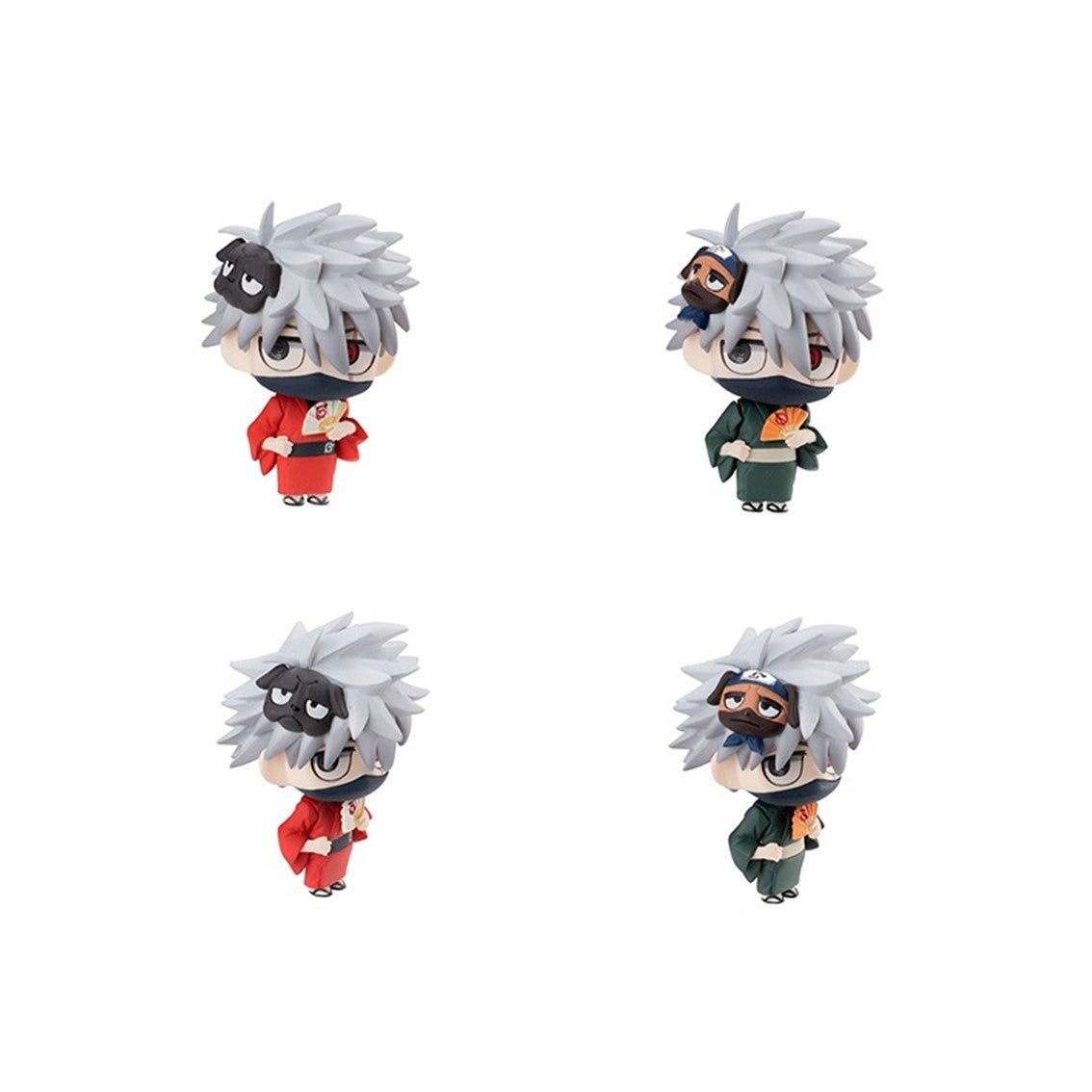 Set Figuras Con Postales Megahouse Naruto Shippuden Petit Chara Land 10th Anniversary