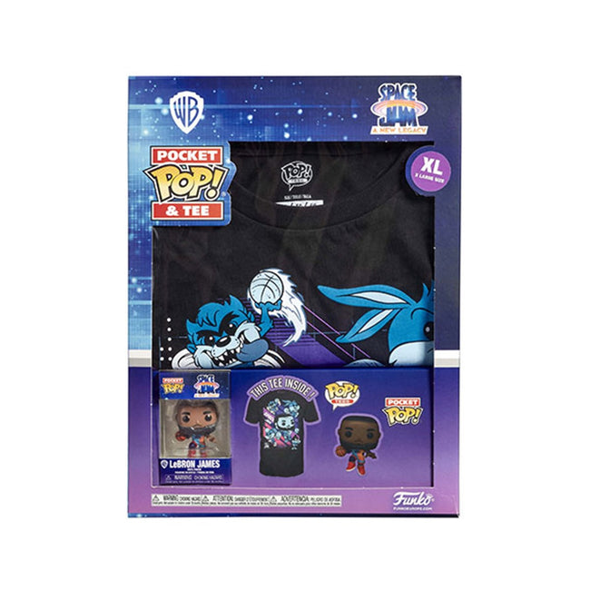 Pop & Tee Space Jam Looney Tunes Funko Lebron James + Camiseta Pack 10 Unidades Todas Las Tallas Main Image