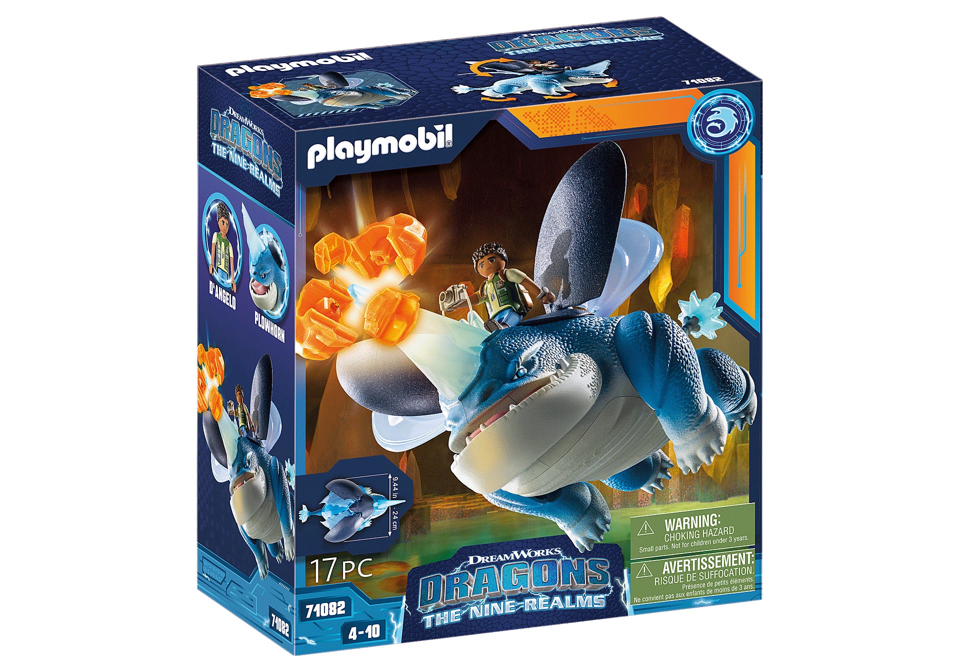 Playmobil Dragones: Nine Realms: Plowhorn & D'angelo