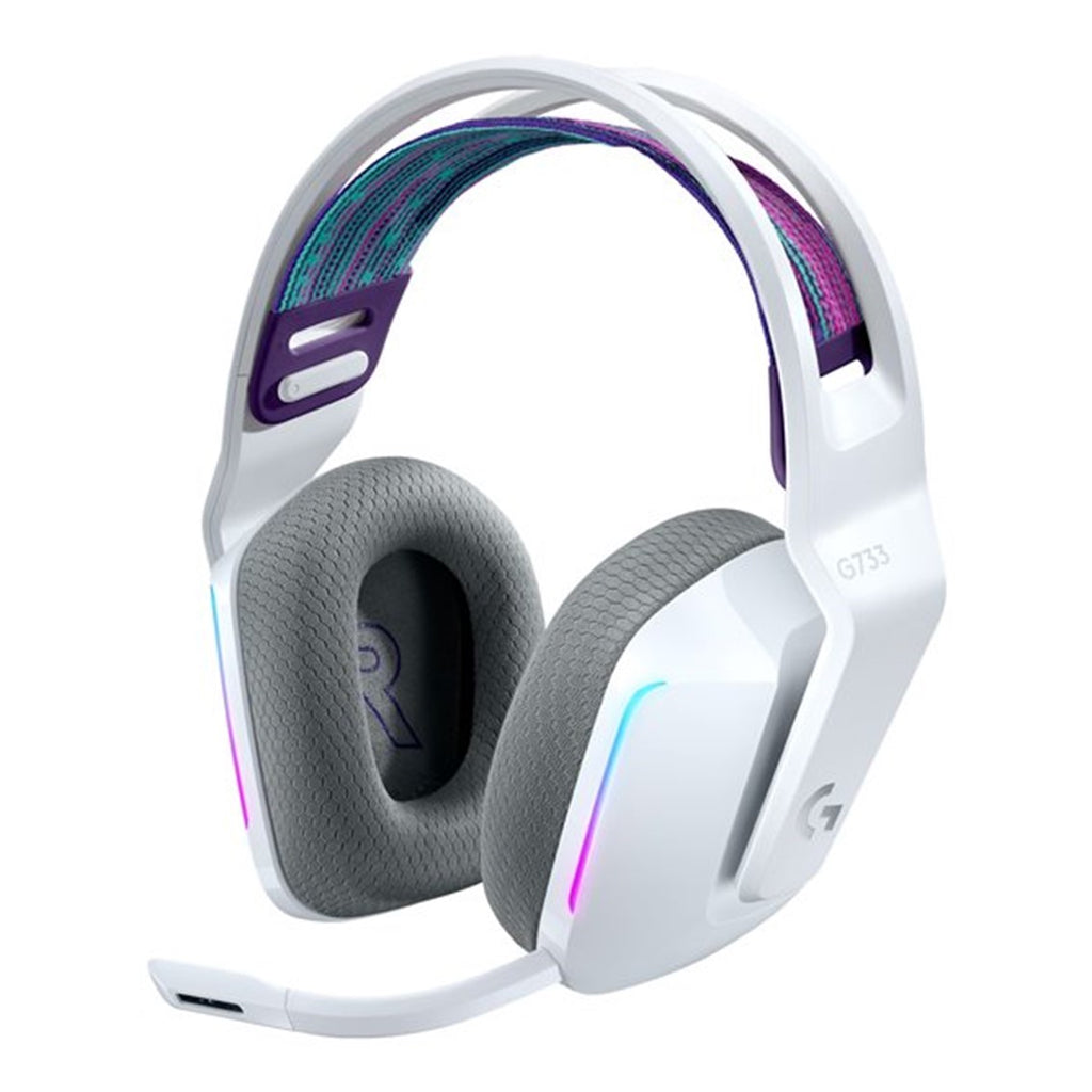Auricular Con Microfono Logitech G G733 Gaming Wireless Inalambrico Blanco