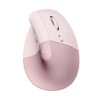 Mouse Raton Vertical Logitech Lift 6 Botones 4000 Dpi Wireless Inalambrico Rosa