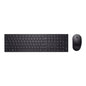 Kit Teclado + Mouse Raton Dell Pro Km5221w Wireless Inalambrico Negro
