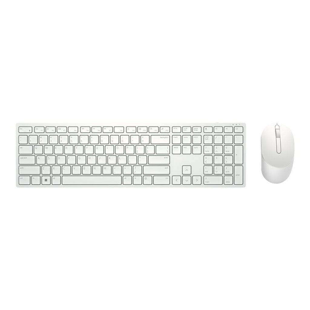 Kit Teclado + Mouse Raton Dell Pro Km5221w Wireless Inalambrico Blanco
