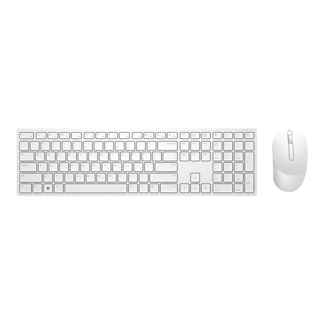 Kit Teclado + Mouse Raton Dell Pro Km5221w Wireless Inalambrico Blanco