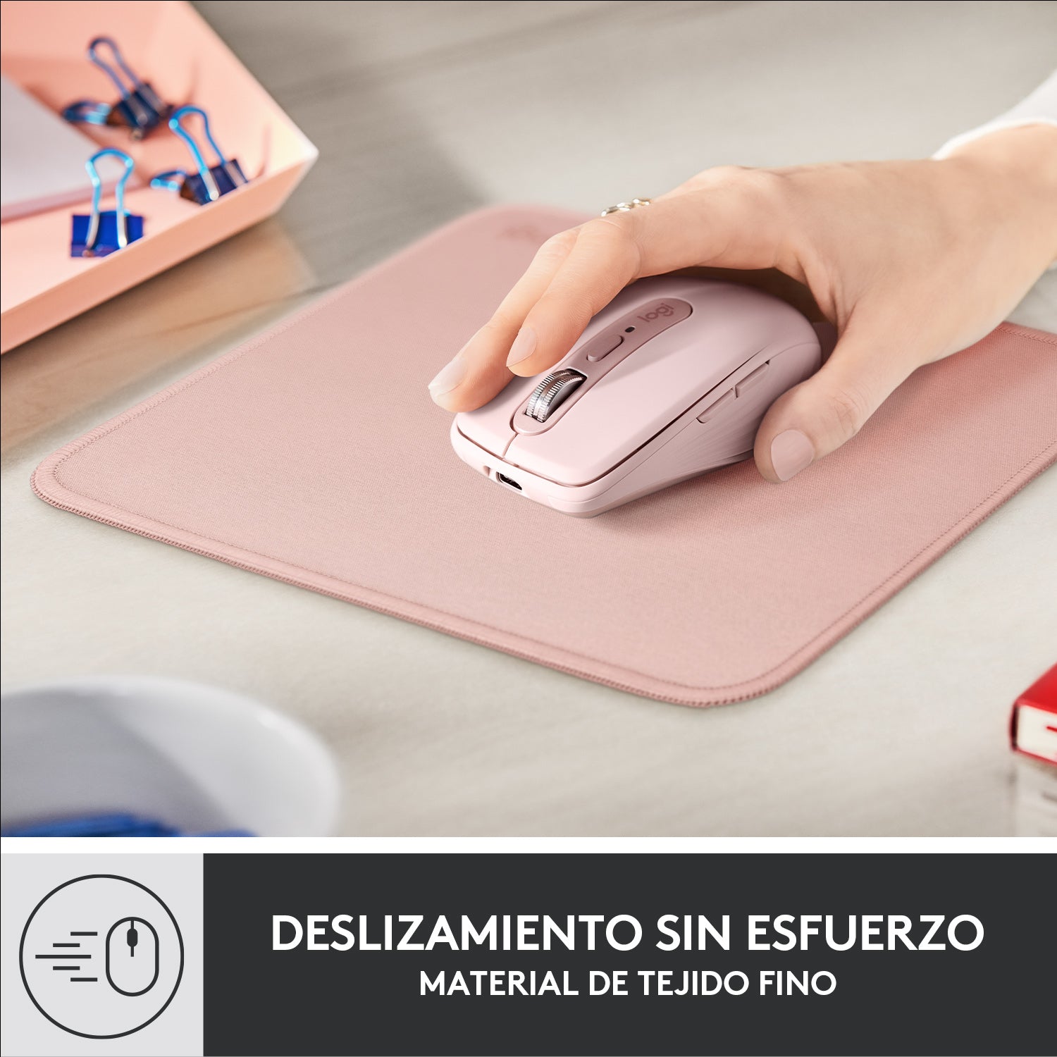Alfombrilla Logitech Desk Mat Studio Series Rosa Oscuro