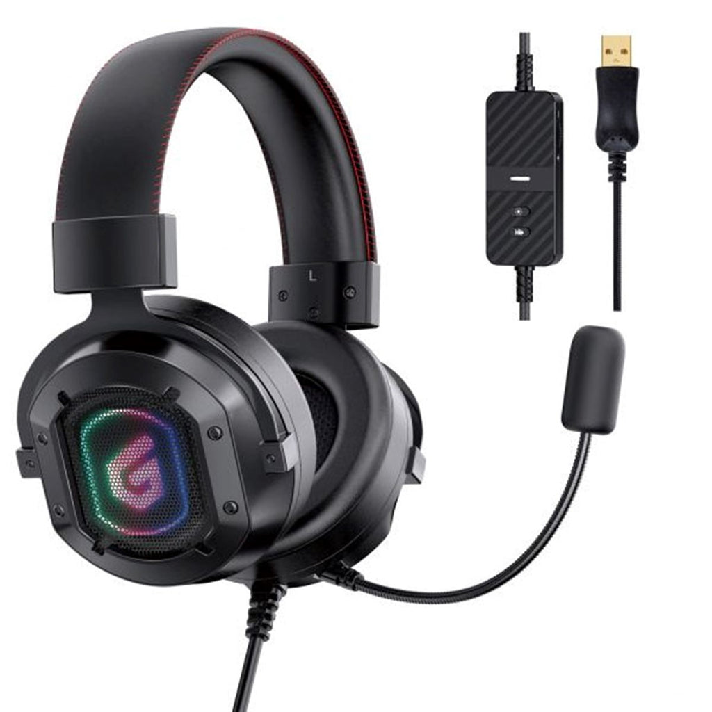 Auricular Gaming Conceptronic Athan02b - Usb - Microfono - Rgb