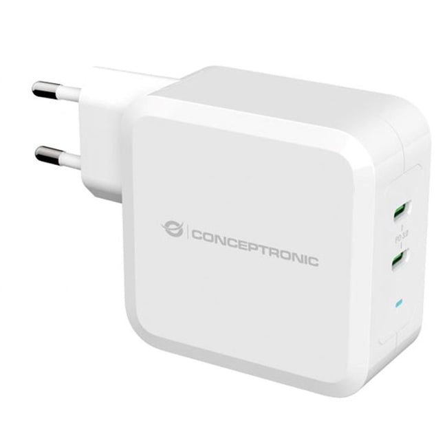 Cargador Conceptronic Pd 2 Puertos Usb - C Althea - 100w - Blanco Hover Image