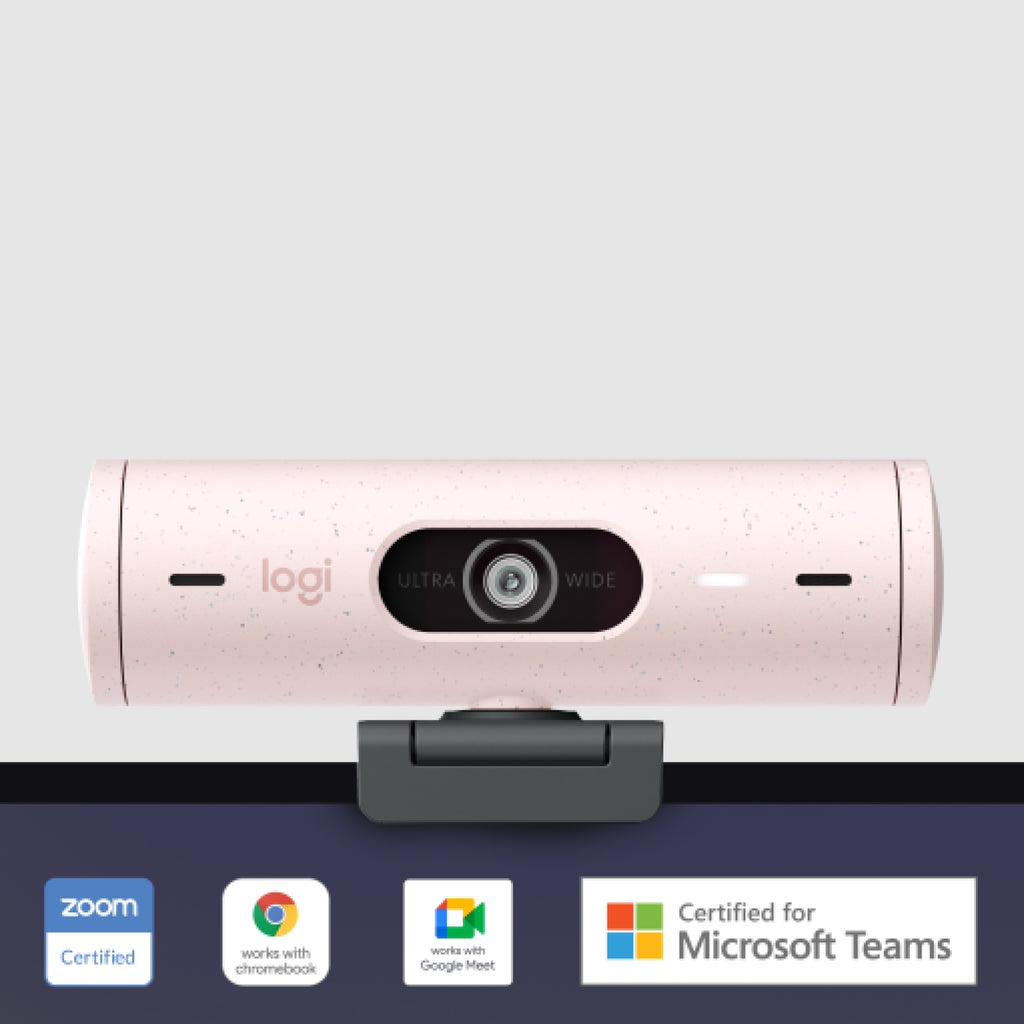Webcam Logitech Brio 500 Rosa Full Hd - Usb Tipo C