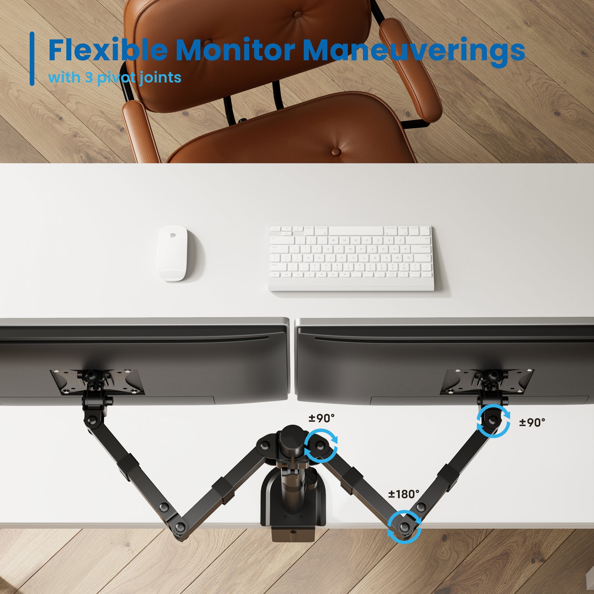 Soporte De Mesa Ewent Ew1512 Para 2 Monitores 13 Pulgadas - 32 Pulgadas Carga Maxima 16kg