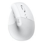 Mouse Raton Vertical Logitech Lift Para Mac 6 Botones 4000 Dpi Wireless Inalambrico Blanco Hueso