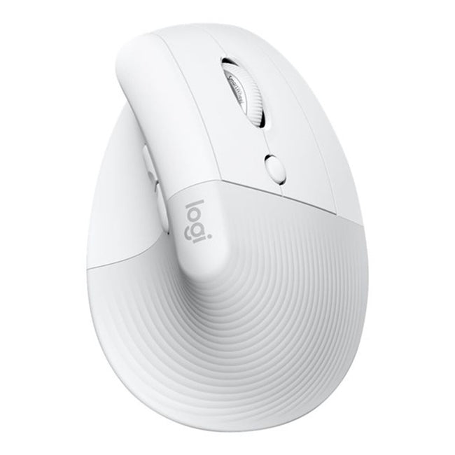 Mouse Raton Vertical Logitech Lift Para Mac 6 Botones 4000 Dpi Wireless Inalambrico Blanco Hueso Hover Image
