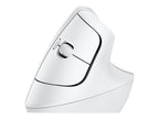 Mouse Raton Vertical Logitech Lift Para Mac 6 Botones 4000 Dpi Wireless Inalambrico Blanco Hueso