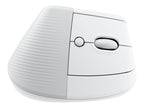 Mouse Raton Vertical Logitech Lift Para Mac 6 Botones 4000 Dpi Wireless Inalambrico Blanco Hueso