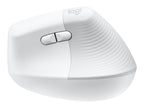 Mouse Raton Vertical Logitech Lift Para Mac 6 Botones 4000 Dpi Wireless Inalambrico Blanco Hueso