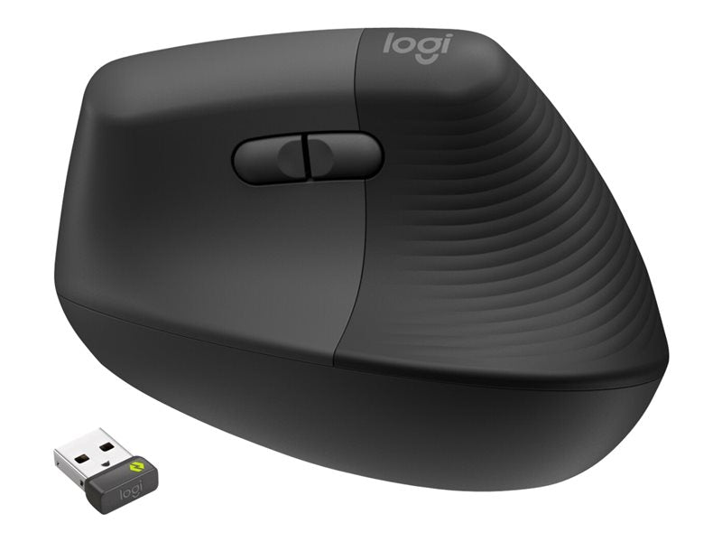 Mouse Raton Vertical Logitech Lift For Business Para Zurdos 6 Botones 4000 Dpi Wireless Inalambrico Grafito