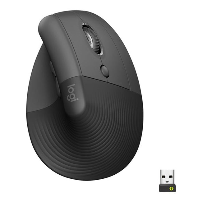 Mouse Raton Vertical Logitech Lift For Business 6 Botones 4000 Dpi Wireless Inalambrico Grafito Hover Image