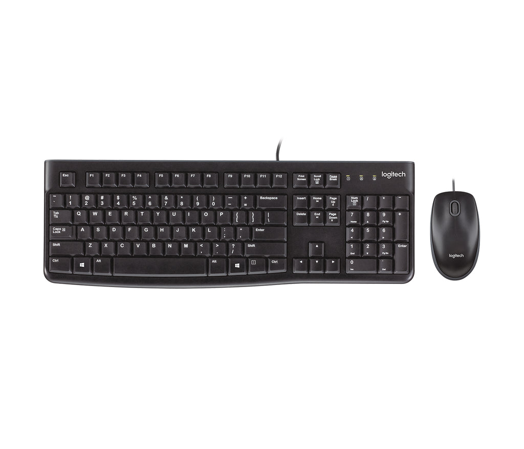 Teclado + Mouse Logitech Mk120 Optico Usb 2.0 Negro Ingles Uk