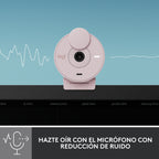 Webcam Logitech Brio 300 Rosado Full Hd - Usb Tipo C