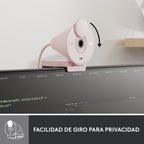 Webcam Logitech Brio 300 Rosado Full Hd - Usb Tipo C