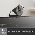 Webcam Logitech Brio 300 Grafito Full Hd - Usb Tipo C