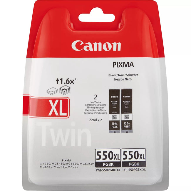 Pack Cartucho Tinta Canon Pgi - 550xl Negro 2 Uds Hover Image