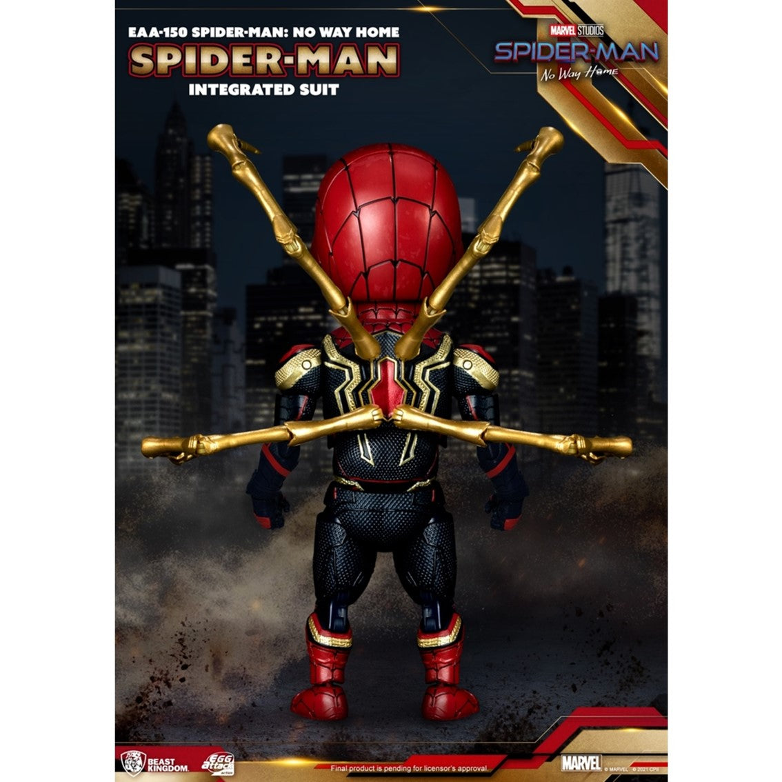 Figura Beast Kingdom Egg Attack Marvel Spider - Man No Way Home Traje Integrado
