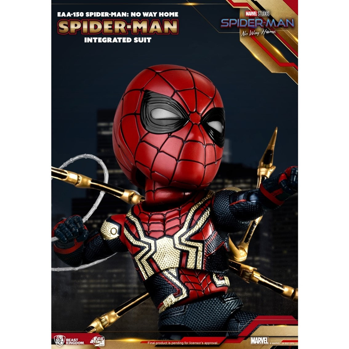 Figura Beast Kingdom Egg Attack Marvel Spider - Man No Way Home Traje Integrado