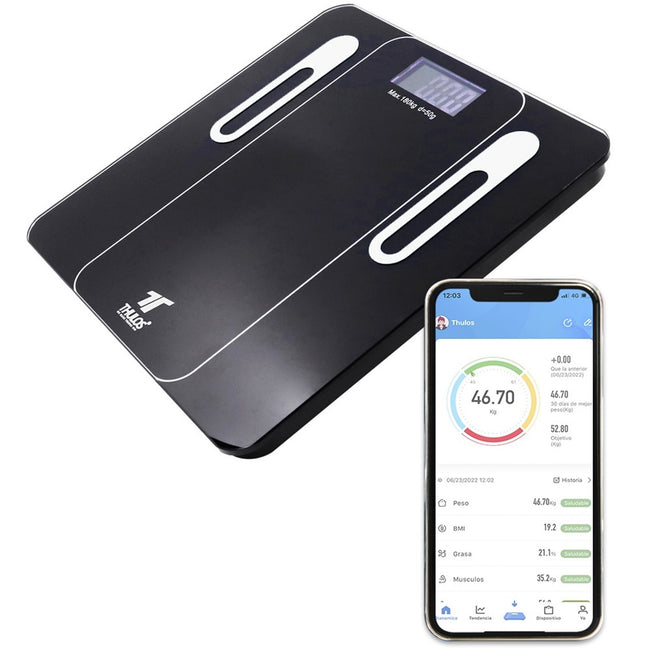 Bascula De Bao Thulos Th - Bd121 Carga Maxima 180kg - App Para Ios Y Android Hover Image