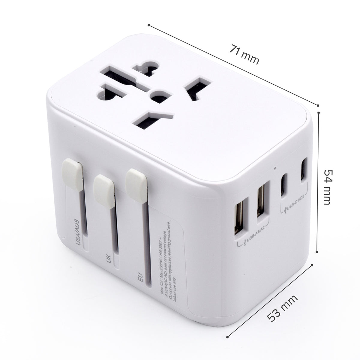 Enchufe Universal Ewent Ew1470 Eu - Usa - Uk - Aus 2 X Usb - 3 X Usb Tipo C