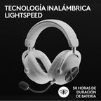 Auriculares Gaming Logitech G Pro X 2 Inalámbricos Con Lightspeed Blancos