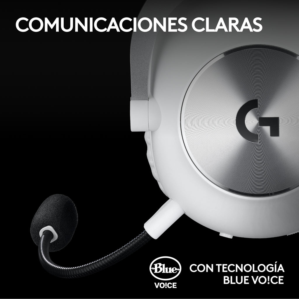 Auriculares Gaming Logitech G Pro X 2 Inalámbricos Con Lightspeed Blancos