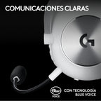 Auriculares Gaming Logitech G Pro X 2 Inalámbricos Con Lightspeed Blancos