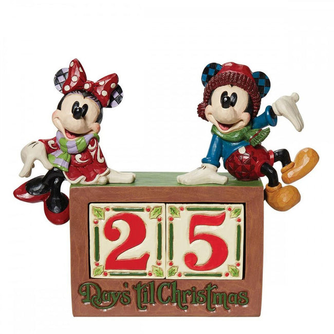 Figura Enesco Disney Mickey & Minnie Calendario De Navidad Hover Image