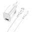 Kit Cargador Qcharx Artemisia 3a 18w + Cable Usb Lightning Blanco