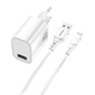 Kit Cargador Qcharx Artemisia 3a 18w + Cable Usb A Micro Blanco