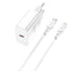 Kit Cargador Qcharx Chronos 3a 20w + Cable Tipo C A Lightning Blanco