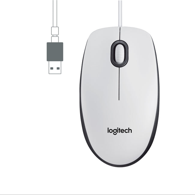 Mouse Raton Logitech M100 Blanco Usb Main Image