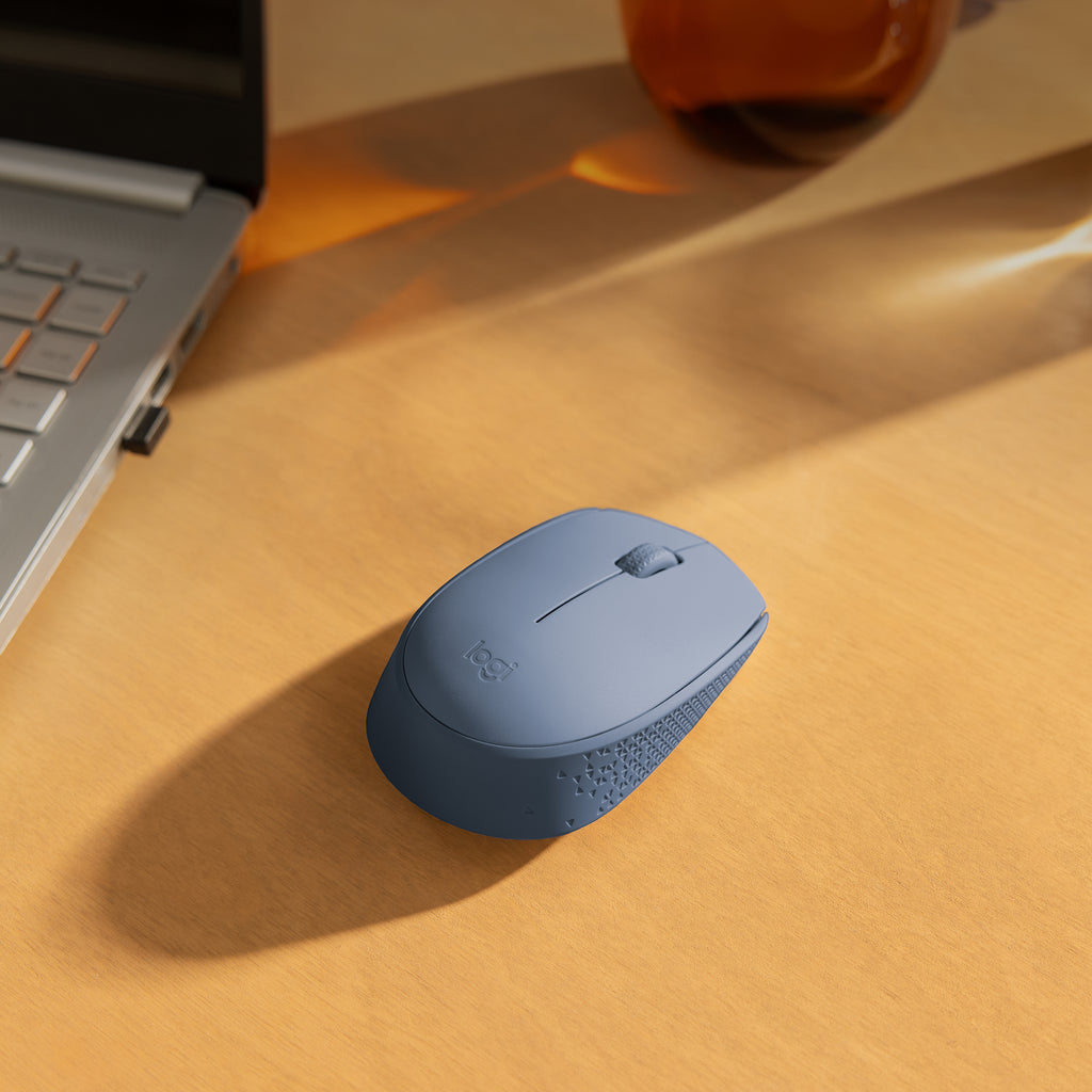 Mouse Raton Logitech M171 Optico Wireless Inalambrico Gris Azulado