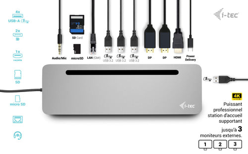 Dock I - Tec Usb - C Ergo 3x Lcd Metal Ergonomico 4k Dock Pd 100 W Main Image