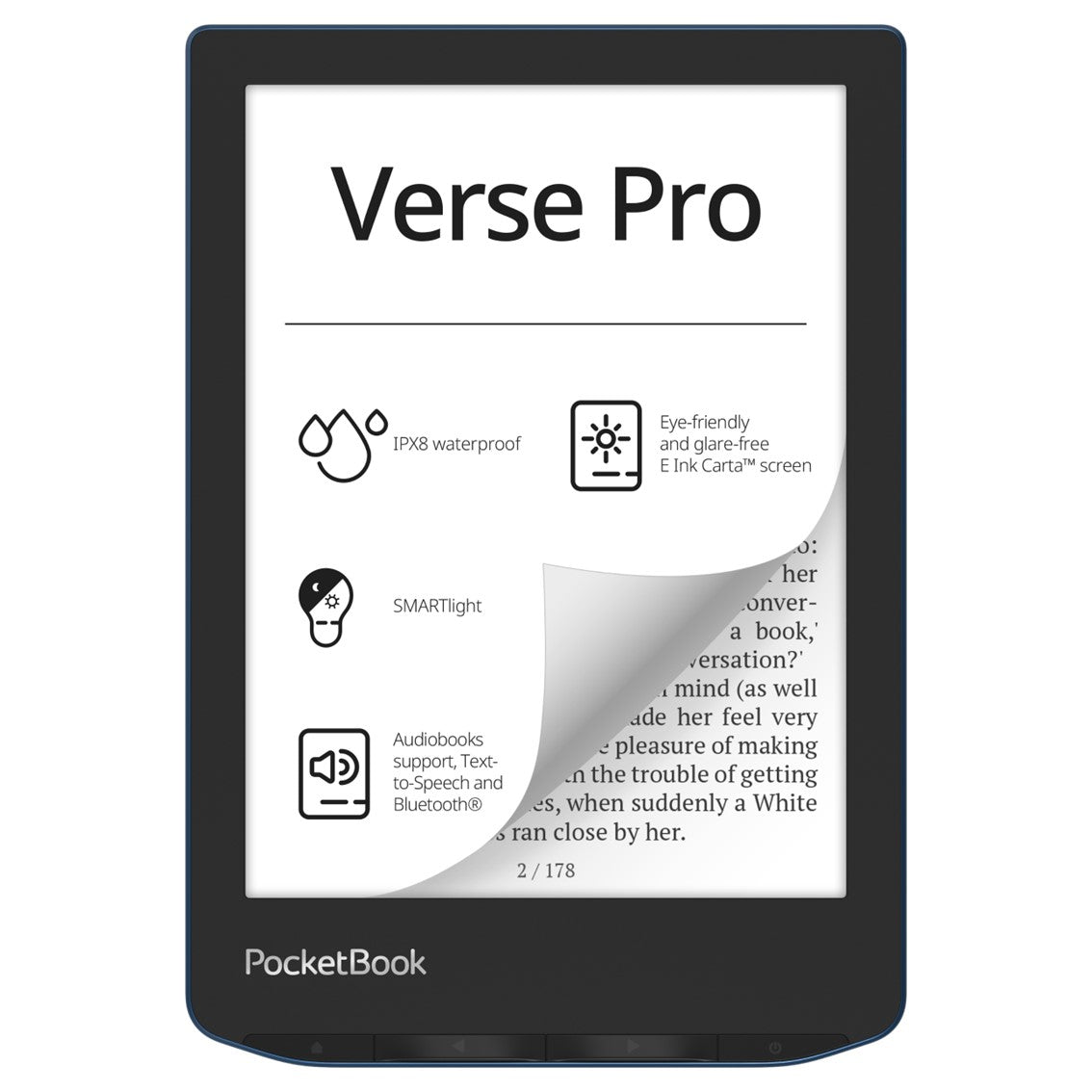 Libro Electronico Ebook Pocketbook Verse Pro Ereader 6 Pulgadas 16 Gb Azul - Azure