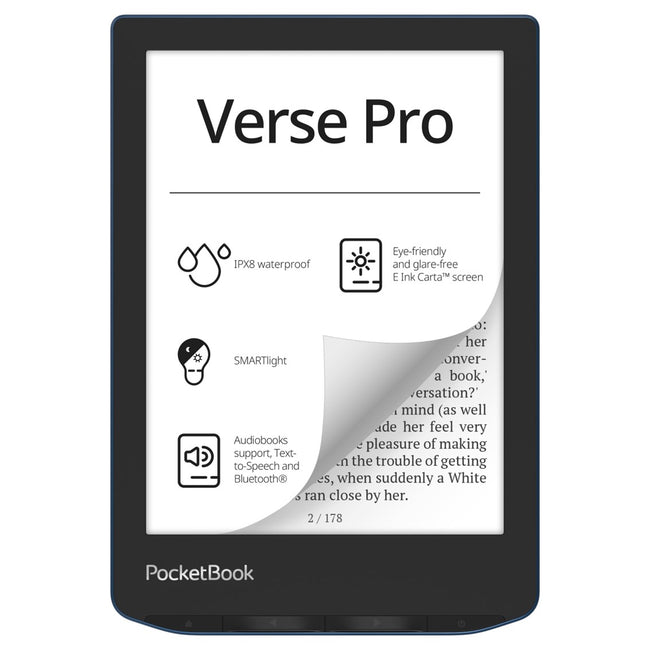 Libro Electronico Ebook Pocketbook Verse Pro Ereader 6 Pulgadas 16 Gb Azul - Azure Hover Image
