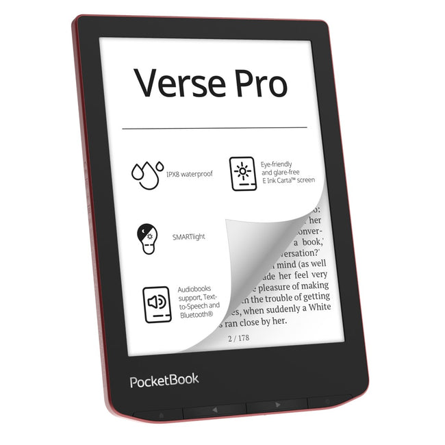 Libro Electronico Ebook Pocketbook Verse Pro Ereader 6 Pulgadas 16 Gb Rojo - Passion Red Main Image