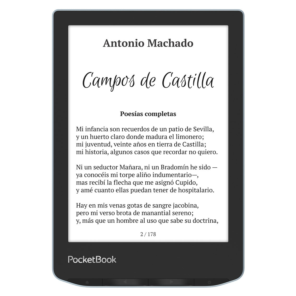 Libro Electronico Ebook Pocketbook Verse 6 Pulgadas 8gb Azul Brillante - Bright Blue