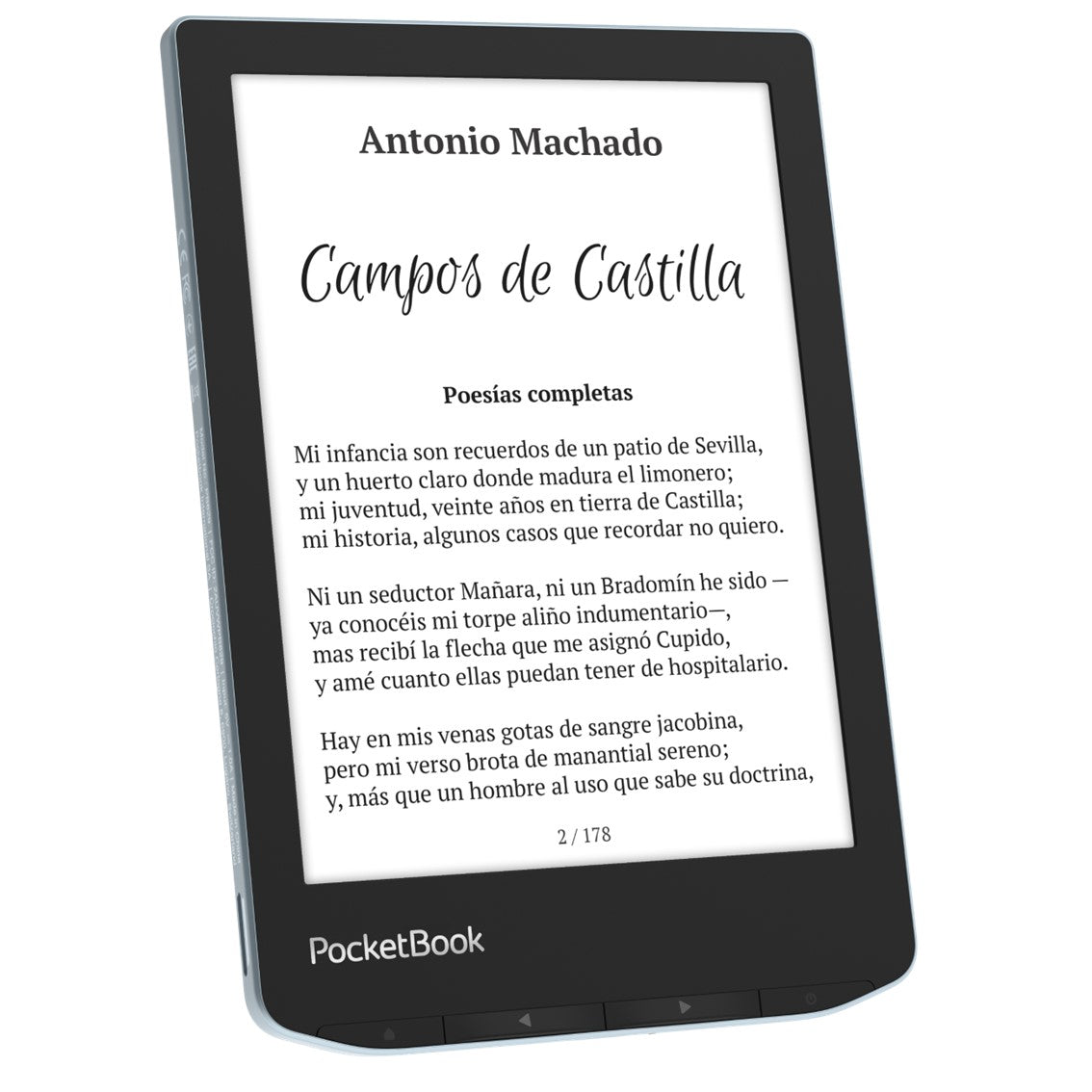 Libro Electronico Ebook Pocketbook Verse 6 Pulgadas 8gb Azul Brillante - Bright Blue