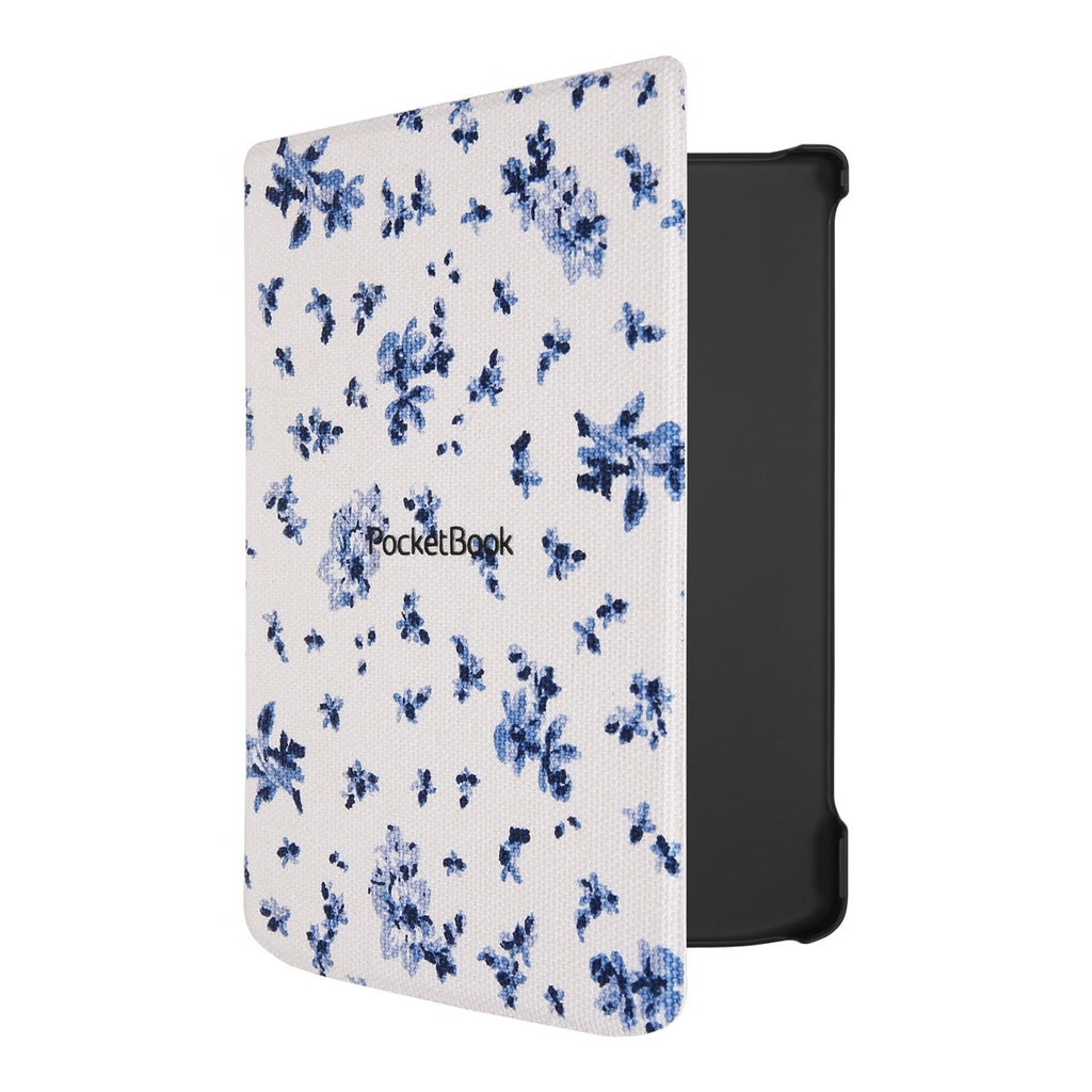 Pocketbook Funda Shell Series Verse + Verse Pro - Patron Flores Blanco Azul