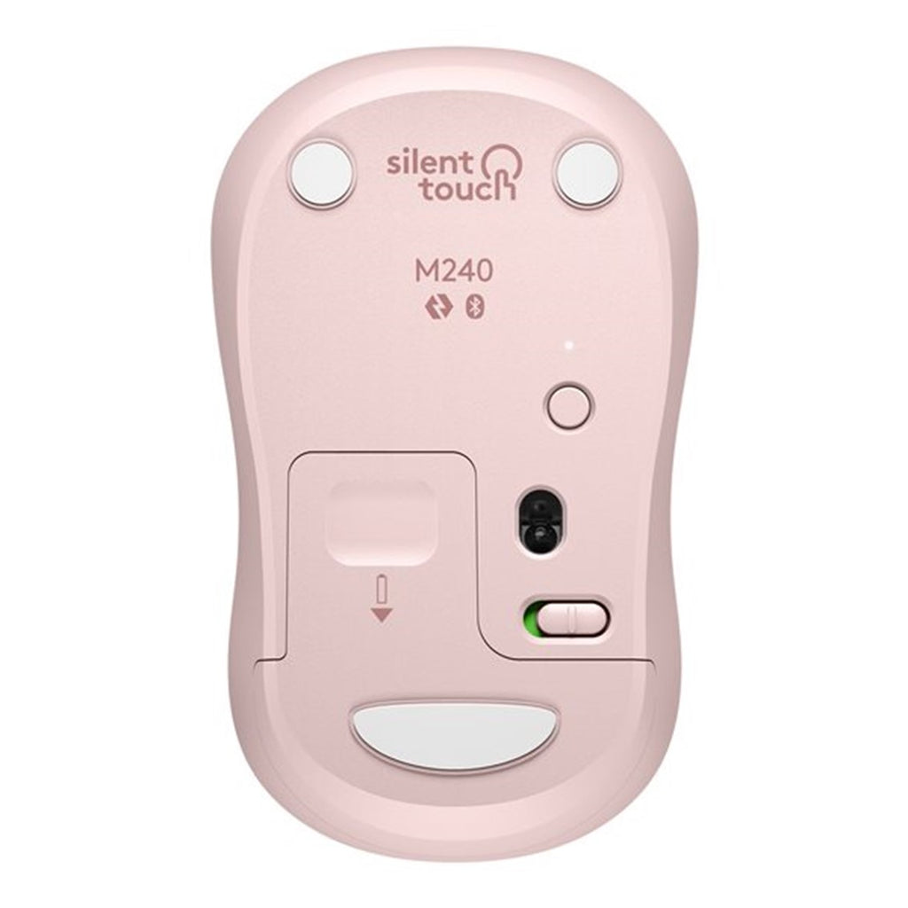 Mouse Raton Logitech M240 Optico Bluetooth Silent Rosado