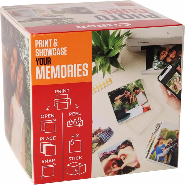 Papel Canon Pp - 201 5x5 Pulgadas (40 Hojas) + Marco Fotos Xlboom Acrílico 13x13cm + Photo Cube White - Creative Pack Last - Orange Main Image