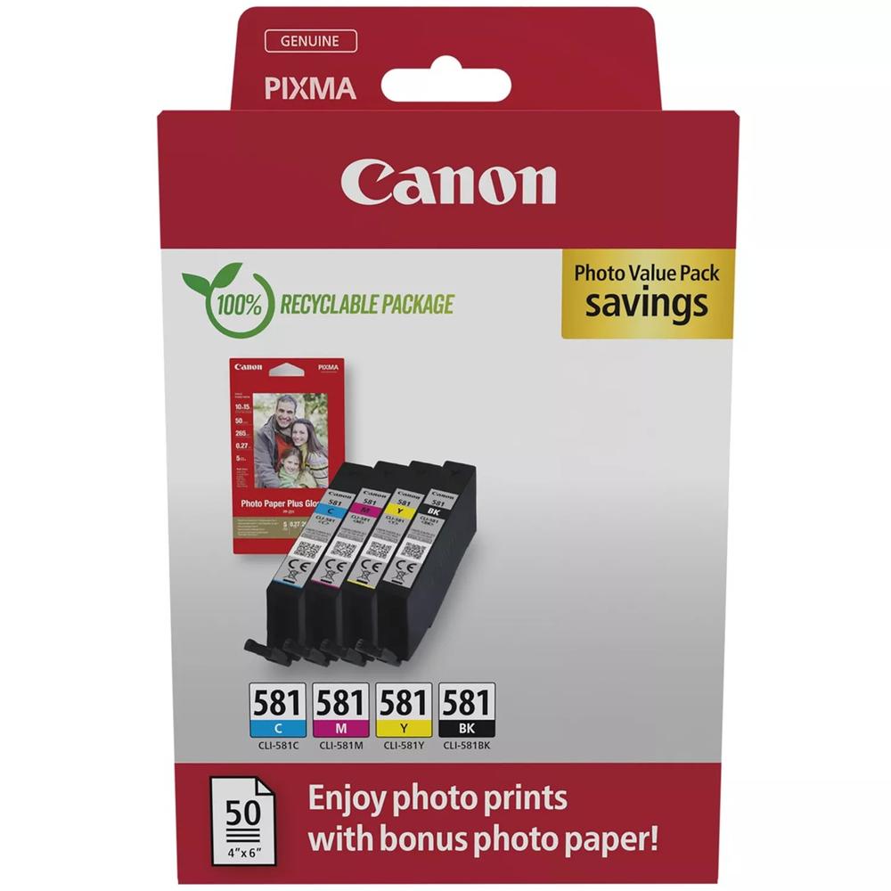 Multipack Canon Cli 581 Bk - C - M - Y